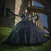 Black Charro Quinceanera Dresses with cape sleeve Sweetheart gothic cosplay Appliques Crystals Mexican Sweet 16 Dresses 15 Anos