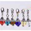 Charms 20st/Lot Mix Colors Crystal Birthstone Dingles Birthday Stone Pendant Charms Pärlor med hummerlås för Floating Locket C3 DHNR0