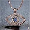 Anhänger Halsketten Blaue Augen Kreative Kette Auge des Bösen Schlüsselbein Schmuck Frauen Herren Halskette Temperament Microinlay Zirkon Vielseitig DH6TP