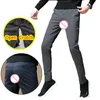 Men's Pants Men Open Crotch Sexy Korea Hidden Zippers Gay Hole Trousers Y2k Wear Autumn Outdoor Sex Crotchless Pencil Jeans