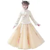 Ethnische Kleidung Jahr Winter Kleider Prinzessin Mädchen Kinder Retro Chinesische Tang Han Kleid Festival Kostüme Party Hochzeit Ballkleid