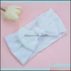 Headbands Girls Head Band Bebek Bowknot Türban Kız Katı Yumuşak Headwraps Çocuk Butik Prenses Naylon Moda Po Saç Aksesuarları 61MN OTWAQ