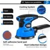 W Random Orbital Electric Sander Machine with Pcs mm Sandpapers VV Strong Dust Collection Polisher by PROSTORMER