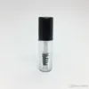 Lege plastic 0,8 ml heldere mini schattige monstergrootte mascara buisfles met borstelstandapplicator