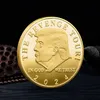 Kunsthandwerk Gedenkmünzen Trump 2024 Goldmünze Rettung Amerika wieder Gedenkfabrik Metallabzeichen Doppelfarbe Kunst Sammlerstücke