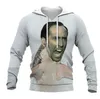 Hip Hop Sportwear Punk Casual Pontas soltas de outono Men, ator de impressão legal Nicolas Cage 3D Hoodies 011