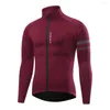 Racingjackor Mäns cykeljacka 2022 Winter Thermal Fleece Bicycle Jersey Windproof Warm Bike Road Mtb Coat Mountain