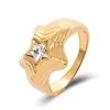 Eheringe Colorf Liebe Herz Eheringe für Frauen Süße Sonnenblume Tropföl Emaille Metall Gold Fingerring Paar Schmuck 172 D3 Dh41O