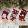 Christmas Decorations Christmas Decorations Stocking Large Size Gift Snow Checkered Snowman Stockings Drop Delivery Home Garden Fest Dhr4D