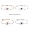 Urok bransoletki moda vintage złe oko urok bransoletki kryształowy łańcuch cyrkonu link bransoletki bransoletki dla kobiet dziewczęta oświadczenie biżuterii dhwfg