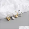 Hoop Huggie Sier Color Two Wear Methods Small Circle Rhinestone Hoop Earrings Women Unique Design Fashion Light Luxury Earring Jew Dhvzo