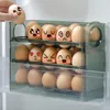 Outra organização de armazenamento de cozinha Flip-Type Eggs Rack Box Stand Stand para recipiente de organizador de geladeira Recipiente fresco 221205