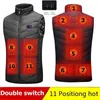 Gilets pour hommes en plein air USB veste de chauffage infrarouge hiver gilet chauffant électrique pour la randonnée sportive surdimensionné 5XL 221206