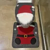 Туалетная крышка сиденья для рождественского гнома для покрытия коврика набор для ковров
