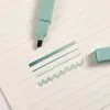 JIANWU 6pcs/set Soft Tip Highlighter Light Color Kawaii Marker Pen DIY Photo Album Journal Fluorescent Pen Student Stationery