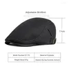 Berets LTOW 2022 Casual Mesh Beret Hat Men Men Kobiety Sprężyna Letnie Visors Net Oddychający Herringbone Flat Cap Solid Peaked Casquette