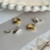 Kolczyki obręcze SRCOI Luksusowy projekt małego wahadła dla kobiet minimalistyczna biżuteria geometryczna mosiężna wodociągowa kolczyka