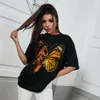 Męskie koszulki T Summer Butterfly Drukuj Drop Ramper Oversizezowany koszulka T-shirt