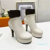 Bot platform ayak bileği kadın tasarımcısı yüksek topuk bot arka zip moda