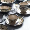 Dinnerware Sets Porcelain Plates For Dinner Set Dishes Salad Soup Bowl Ceramic And Bowls Service 2/4/6/8 Person