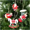 Christmas Decorations 2022 Selling Hand Painted Christmas Tree Decoration Pendant Santa Claus Snowman Elk Metal Room Decor Pendants Dhjzb