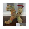 Décorations De Noël Party Favor Caméléon Tricot Crocodile Chaussettes Funky Noël Alligator Chaussettes Tricot Fantaisiste Chaussettes De Poisson Mignon Dhxfv