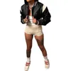 Designer Womens PU Leather Short Baseball Jacket Fall And Winter Super Coat