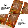 Emballage cadeau 1 ensemble sacs et autocollant feuilles d'automne collation de Thanksgiving