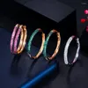 Creolen, einfarbig, trendig, klein, für Frauen, Zirkonia, Mikropflaster, täglich, elegant, Kreis, Huggie-Ohrring, weiblich, Jewelry238b