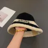Luxury Autumn and Winter New Pure Cotton Warm Fisherman Hat Solid Color Fashionable Bucket Hats Cute Youth-Looking Look Small