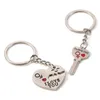 Fashion Keyring Key Fob Creative KeyChains Wedding Favors Couple My Heart Key chains Zinc Alloy Silver Plated Lovers Gift