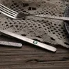 Dinnerware Sets Retro SIlver Set 1/4pcs Stainless Steel Cutlery Tableware Knife Fork Cutleries Western Coffee Spoon