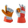 Hand protection antiskid leather gloves cow two-layer primary color full length fingernail socks