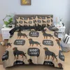 Sängkläder uppsättningar Dachshund Dog Set Cute Colorful Puppy Däcke Cover Cartoon Polyester Quilt Pet Home Textiles King Queen 2/3PCS 221205