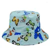 Beretten Fashion Butterfly Patroon emmer hoed mannen en vrouwen katoen buitenvisser strand vissen trip meisje boy xu117