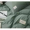 寝具セットホームテキスタイルソリッドカラー羽毛布団カバー枕カバーベッドシートABレースボーイキッドティーンガールベッドクロスセット221205