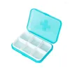 Jewelry Pouches 4 Slots Case Organizer Container Plastic Boxes Compartment Tablet Holder Travel Ring Packaging Box