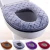 Toilet Seat Covers 4 Colors Comfortable Winter Decor Bathroom Accessories Plush Cushion Soft Mat Cover Pad