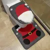 Туалетная крышка сиденья для рождественского гнома для покрытия коврика набор для ковров