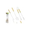 Accessoires pour outils de barbecue Ensemble d'outils pour barbecue Fourchette à rôtir en acier inoxydable Pelle à clip en carbone Mti Raccords de barbecue en plein air fonctionnels 3 5Zc C Dhbae