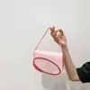 Luxus Handtaschen Rosa Crossbody Frauen Top Griff Geldbörse Halb Runde Design Marke Leder Unterarm Klappe Umhängetasche Mode Tote 220507