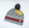 2023 Bordado de letras Sombrero de calavera Sombrero de lana de diseñador Marca grande Sólido Moda al aire libre 5 colores A4