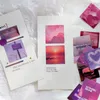 Autocollants adhésifs en matériau d'amour rose violet, étiquette Scrapbook esthétique pour carnet de notes, fournitures de papeterie, emballage 46 pièces