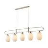 Nordic Style Designer LED Hanglamp Modern Simple Design E27 Partram Black Wit Chrome Metal Hanging Lamp voor keukenbar