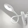Tafellampen clip draadloze LED -lamp aanraking diming aanpassing USB oplaadbare bureau ring lichtsteun penhouder