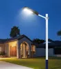 Solar Street Light Pir Motion Sensor Light 50W 100W 150W 200W 250W 300W Controle IP67 Luzes de estrada à prova d'água com pólo de montagem