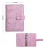 A6 Marbling Color Notebook Binder PU Leather 6 Ringen Kladblok Spiraal los blad Kladbui Dekselschaal voor student SN4759