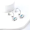 Dangle Earrings LUXUKISSKIDS In Evileyes Drop Pendients Hoops Stainless Steel Blue Eyes Accessories Evil Jewelry Trendy Woman Dangles