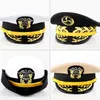 Beret Captain Hat Big Brimmed for Seafarers Sailor Cap School Performance Hats Navy Pilot Admiral Caps