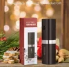 Electric Pepper Grinder Automatic Pepper Mill with LED Light One-hand Button Control Adjustable Coarseness Kitchen Tools